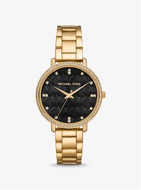 montre michael kors pyper|Pyper Logo and Gold.